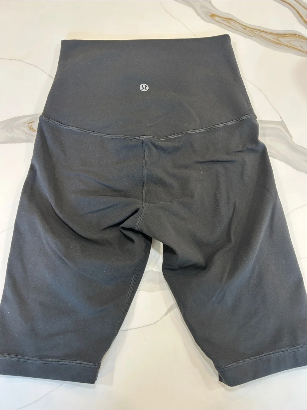 2 Pair EUC Lululemon Charcoal Gray Size 4 Leggings and Bike Shorts